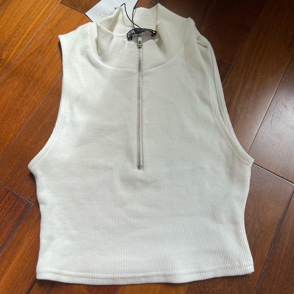 ZARA zip up tank NWT